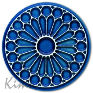 ROSE WINDOW OF SAGRADA FAMILIA Cobalt blue